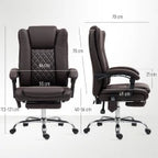 HOMCOM Executive Office Chair with 6-point Massage and Heat - Dark Brown