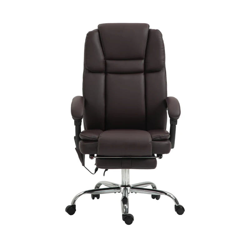 Vinsetto Six Point Vibrating Massage Office Chair - Dark Brown