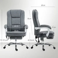 HOMCOM Six-Point Office Massage Chair, with Heat - Grey