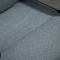 Vinsetto Office Chair, Fabric Desk Chair Mid Back Work Study Chair with Massage Lumbar Support, Adjustable Height and Swivel Wheels, Grey