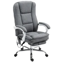 HOMCOM Six-Point Office Massage Chair, with Heat - Grey